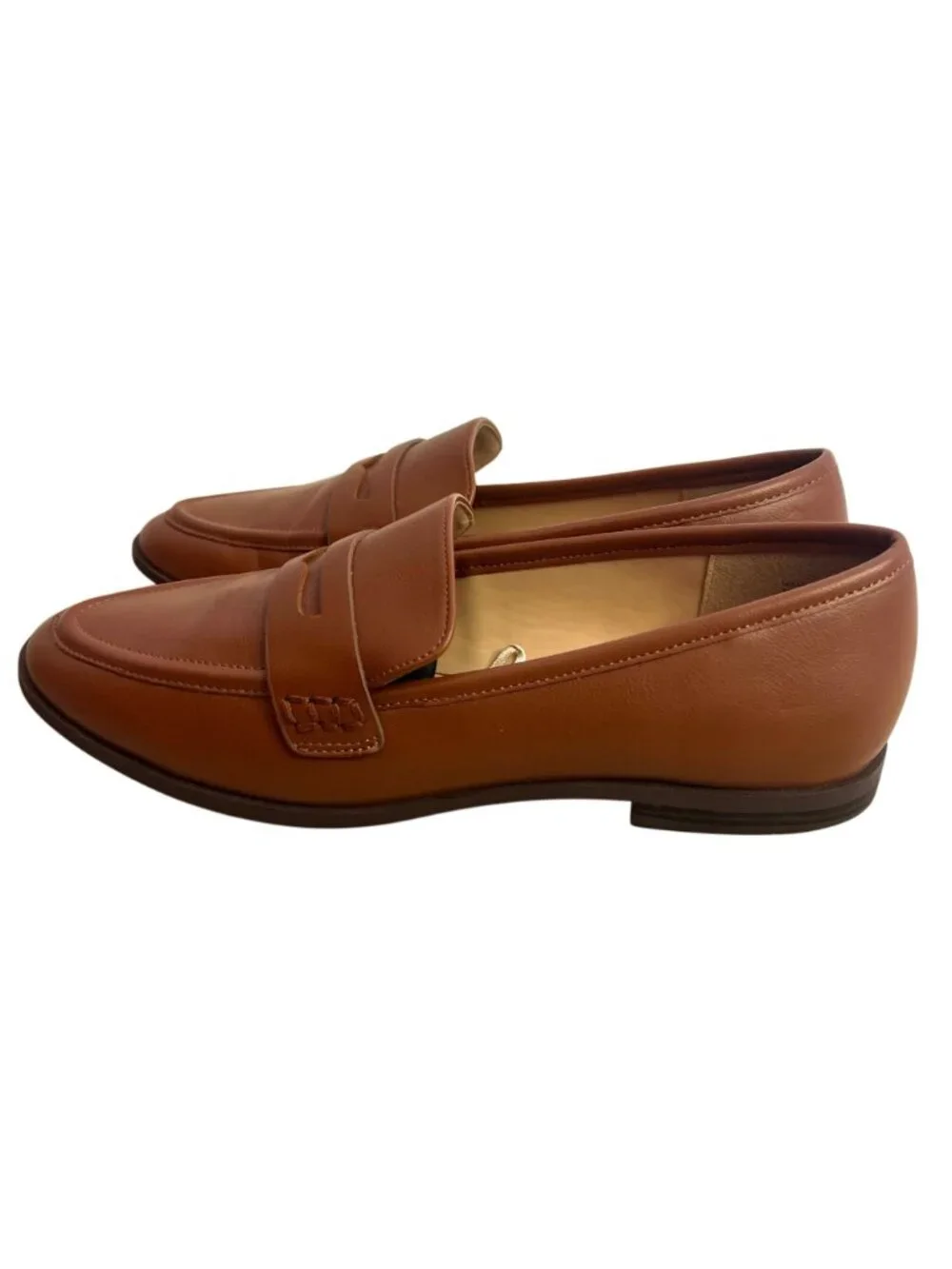 LOFT Brown Penny Loafers Slip On Flats Classic Preppy Business Casual Shoes Sz 8